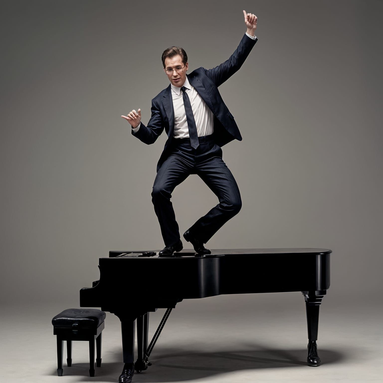 Man Dancing Atop a Piano