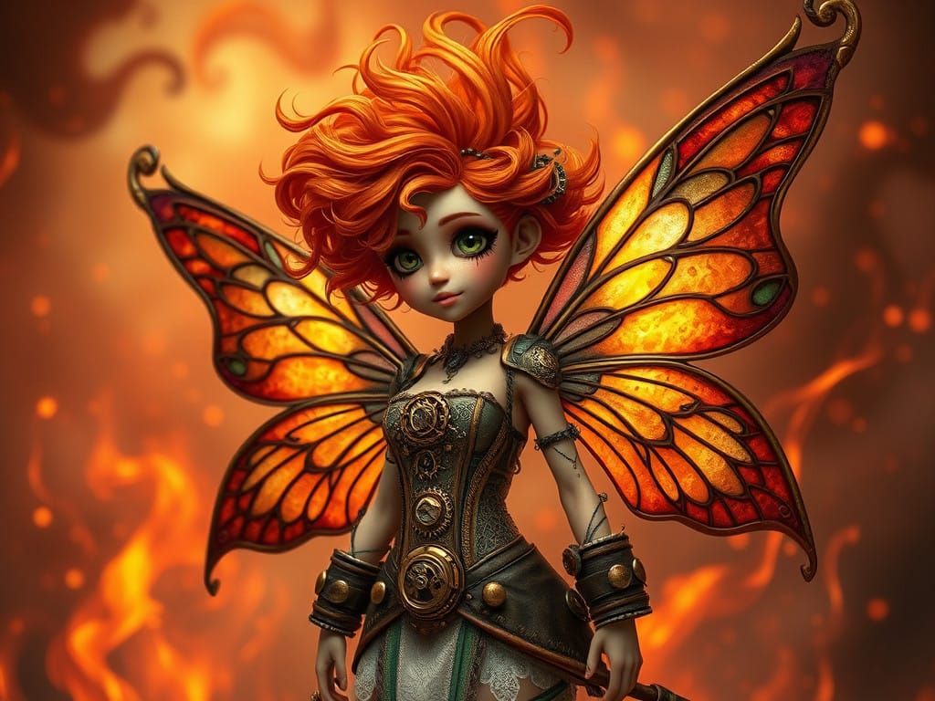 Steampunk Fire Fairy