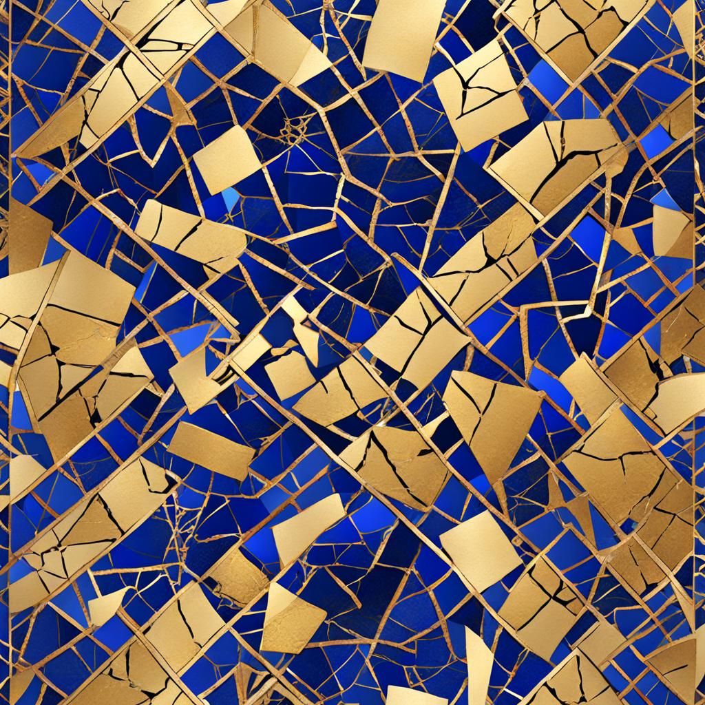 Anime Style Kintsugi Man Portrait