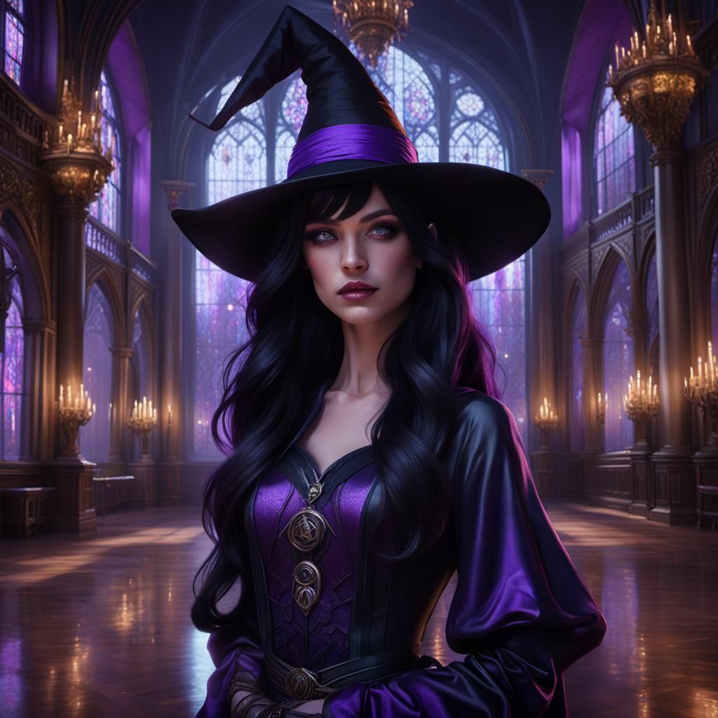 Teen Witch Portrait in Dark Fantasy Style