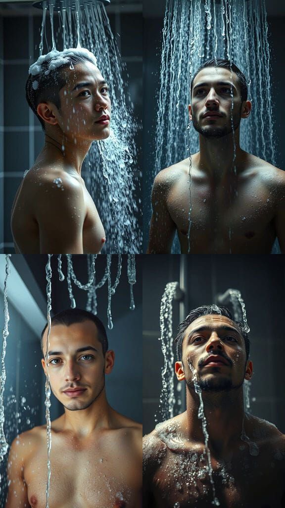 Moody 3D Portrait in Maximalist Gradient Light