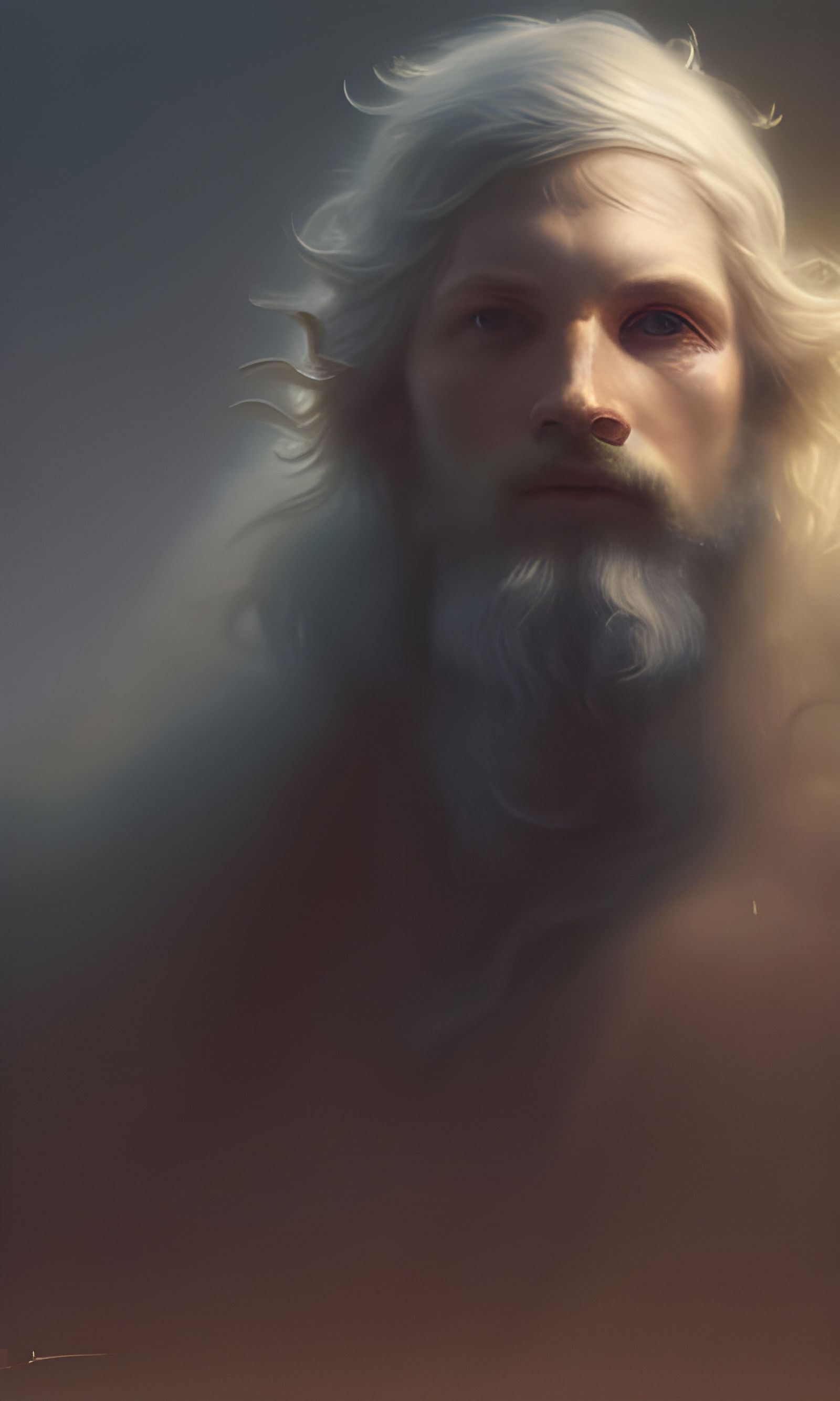 Handsome Young Viking Illustration in Hyperdetailed Style
