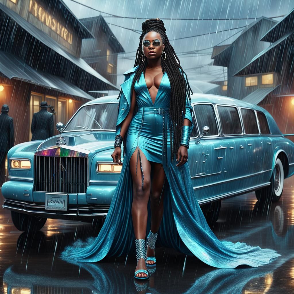 Goddess in Couture: Afrofuturistic Prismatic Gangster