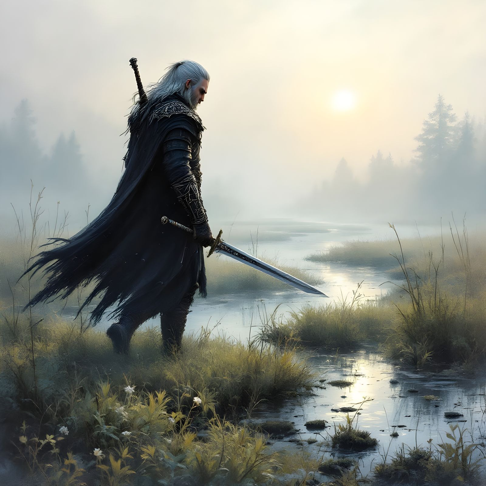 Witcher Embarks on Fateful Morning Quest in Dark Fantasy