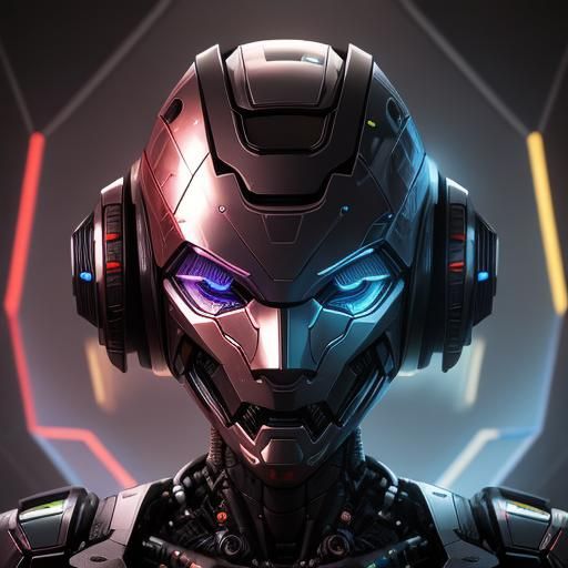 Intricately Detailed Robot in Splash Art Style