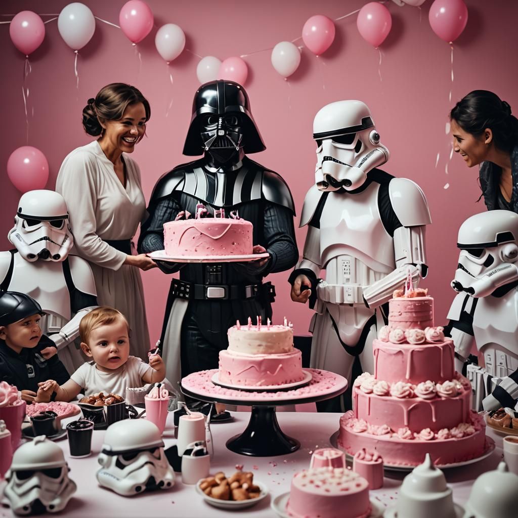 Baby Darth Vader's Birthday Party Photoshoot