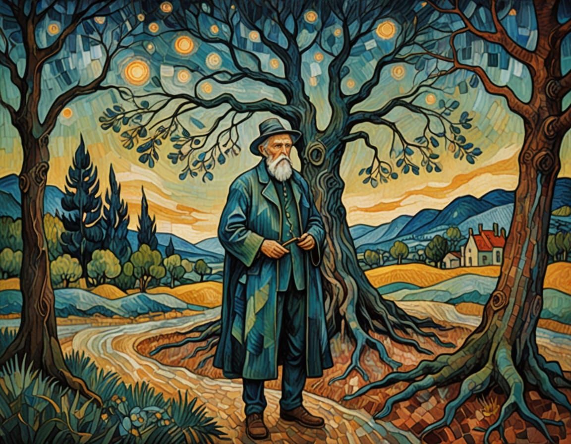 Near a tree by the river there is a hole in the ground, ther...