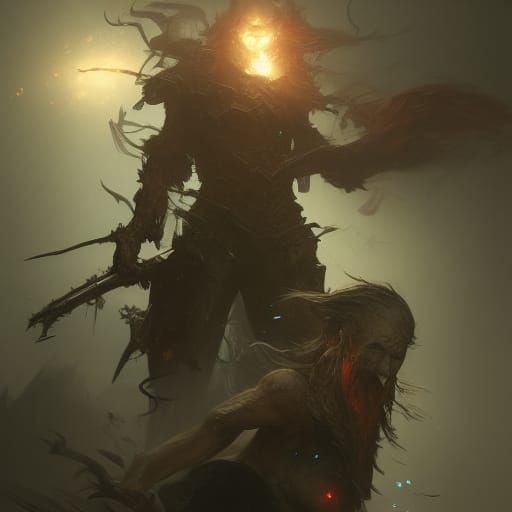 Dark Fantasy Multiple Personalities in Hyperdetailed Art