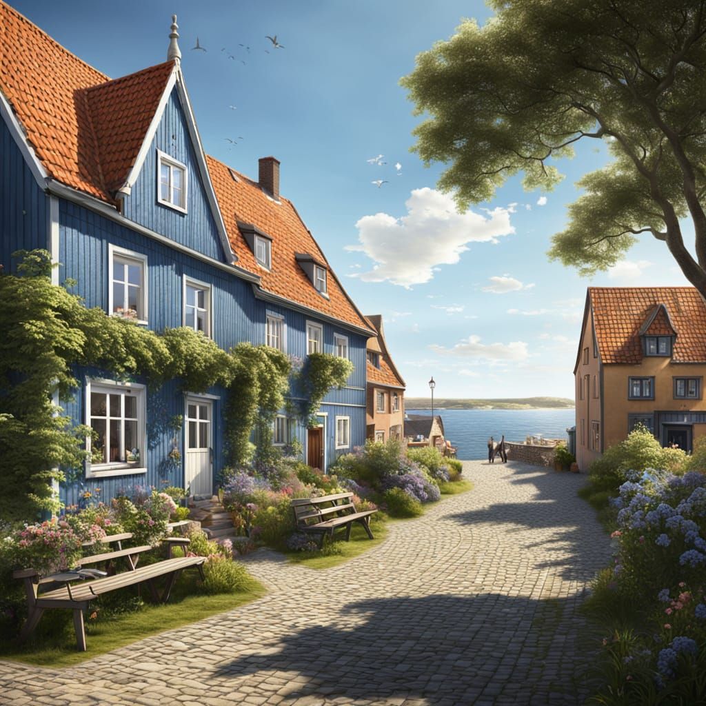 Kalundborg Seaside: A Sunny Summer Morning