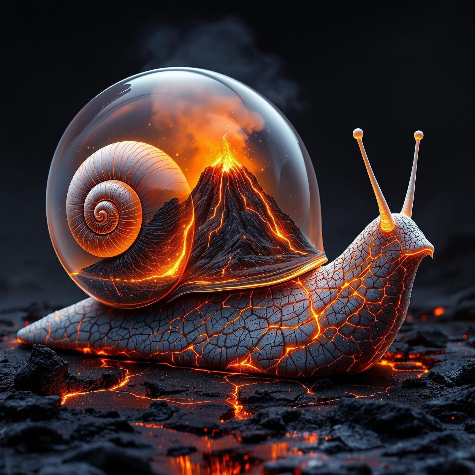 Fantasy fire snail