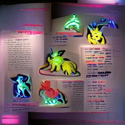 Vibrant Neon Pokemon Concept from the 1990s