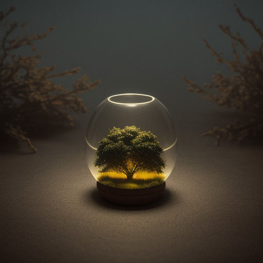 Miniature World Inside a Golden Apple