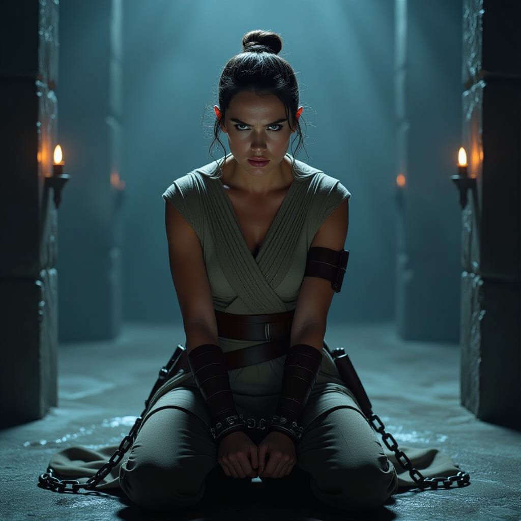 Defiant Rey Skywalker Captured in Gritty Cell