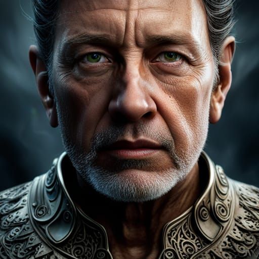 Detailed Portrait of a Man in Anguish