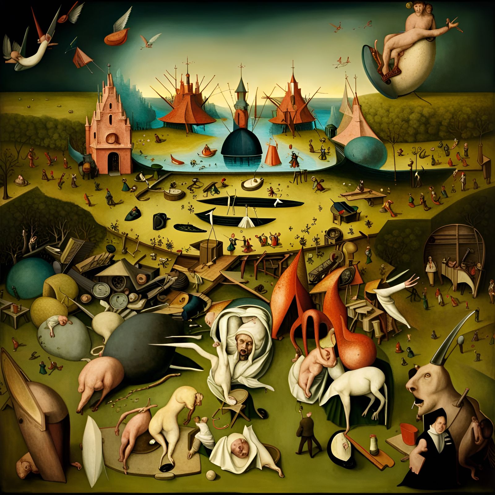 Bosch-Style Hellscape in Hyperrealistic Detail