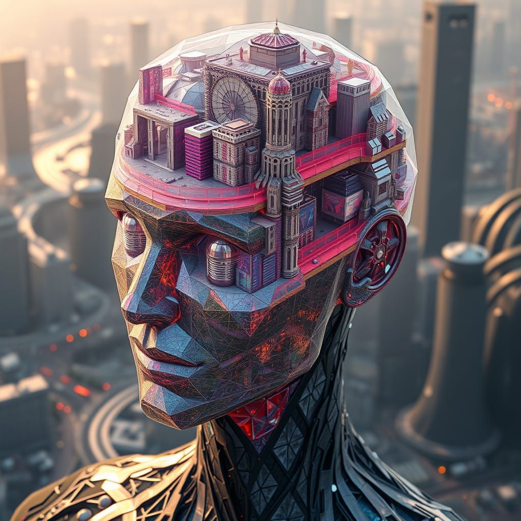 A head of humanoid is a metropolis.