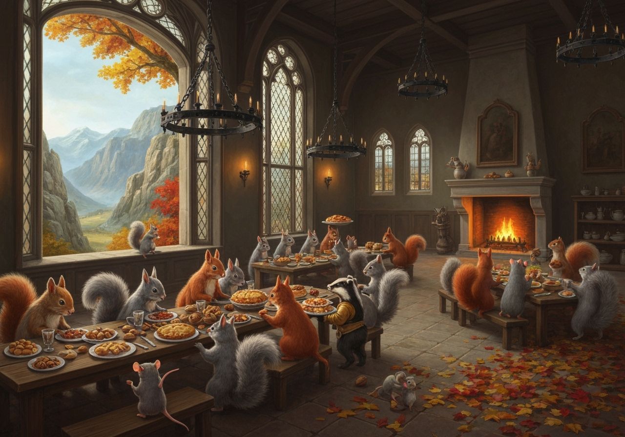 Feast of Woodland Creatures in Castle Hall