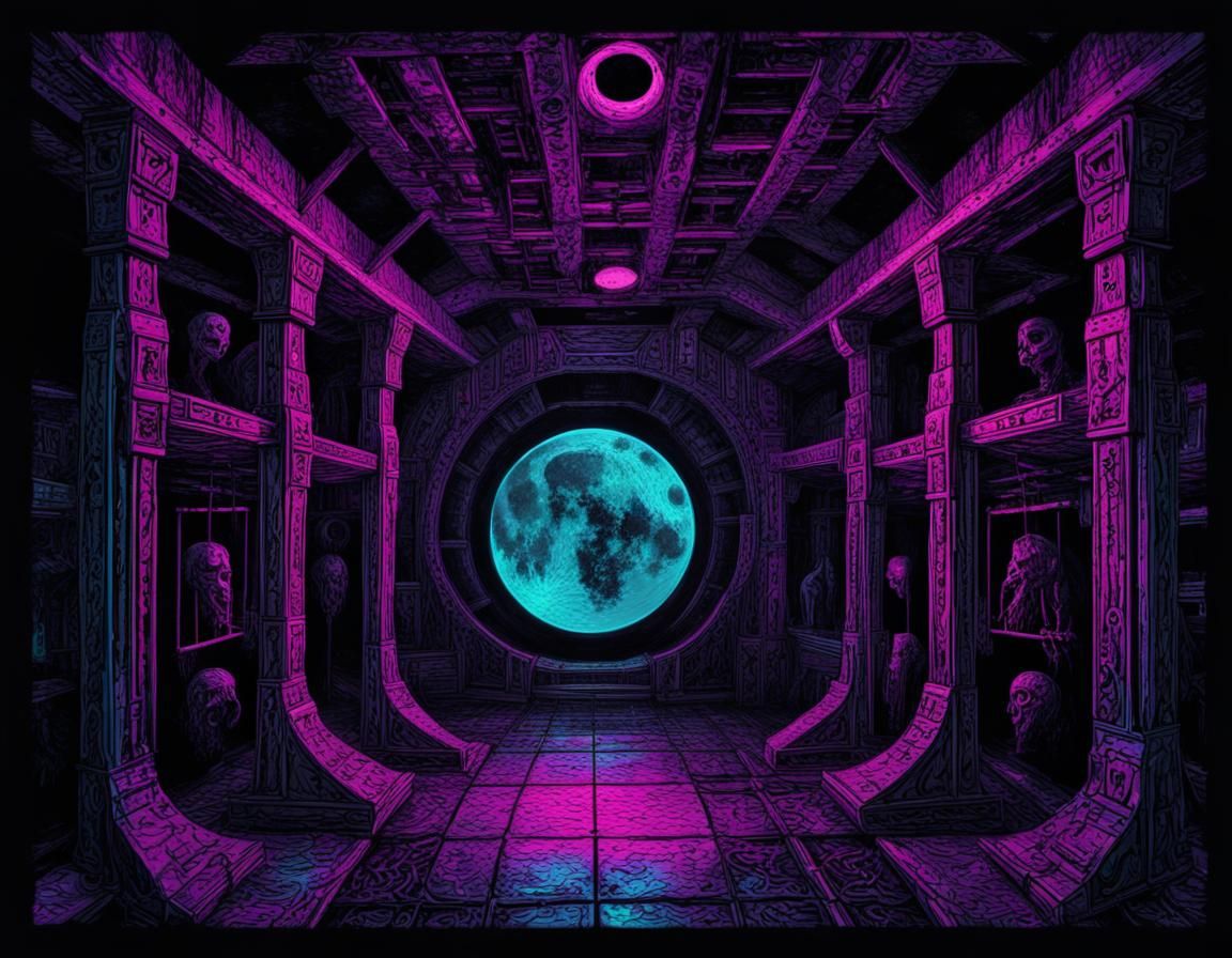 Esoteric Sci-Fi Concept Art: Draco Moon Matrix