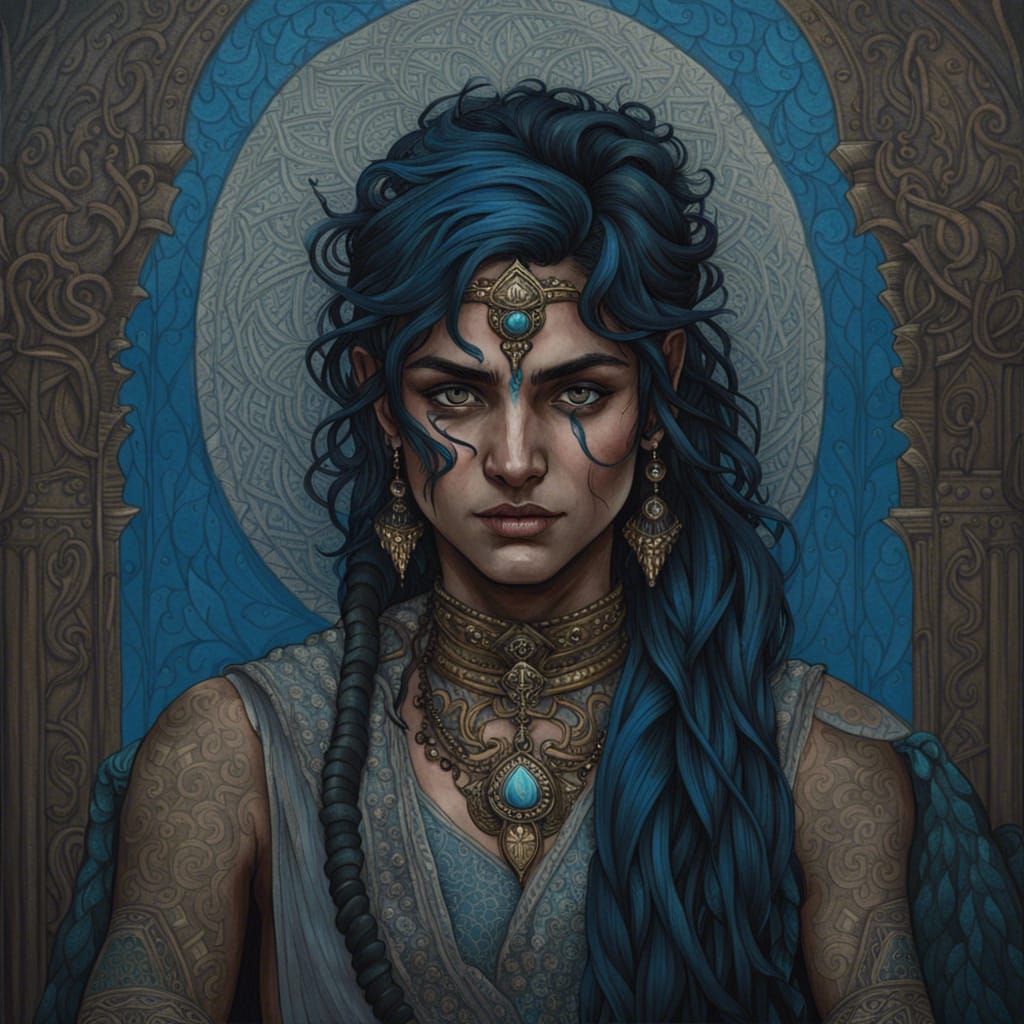 Fantasy Portrait of a Non-Binary Indian Rogue