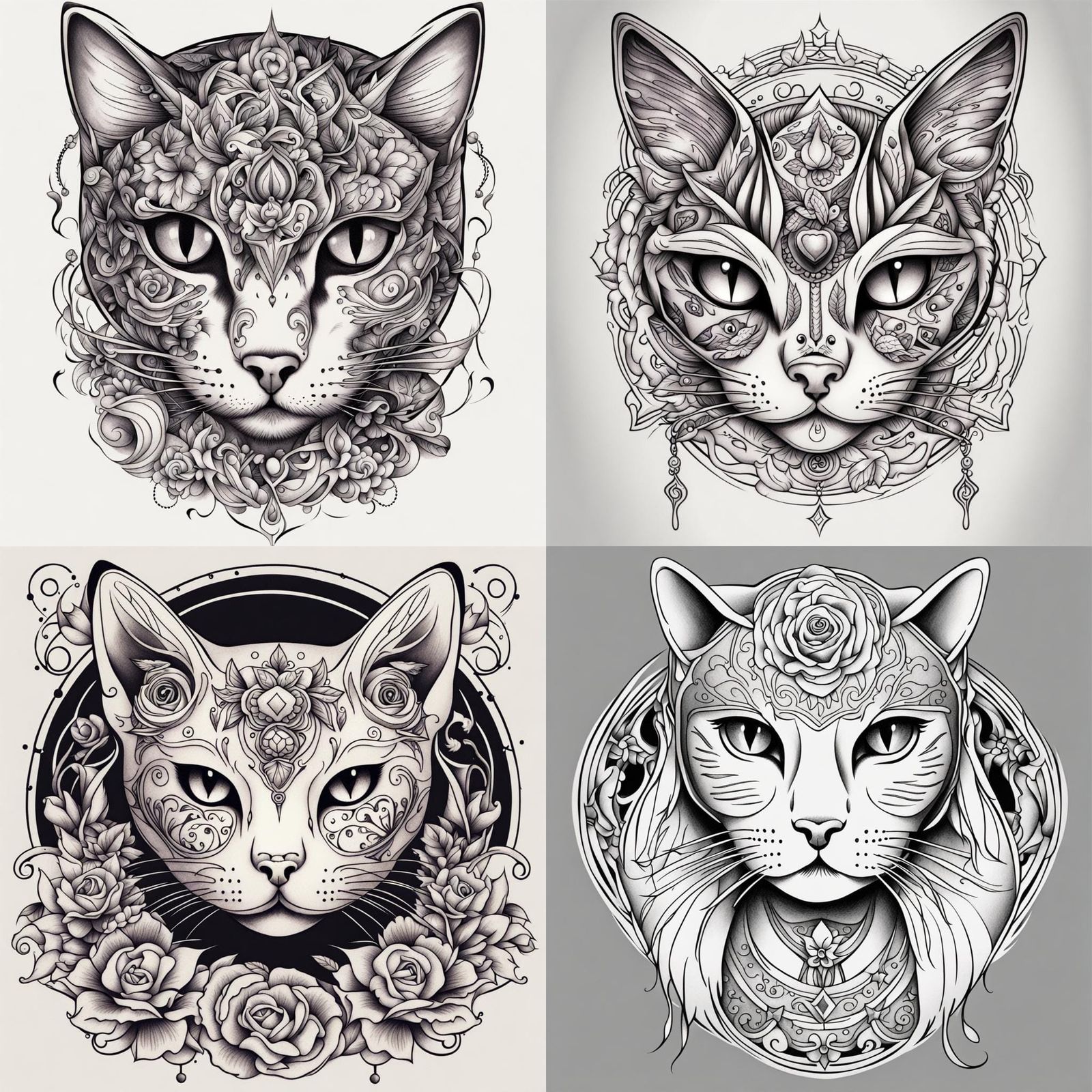 Cat Tattoo Design