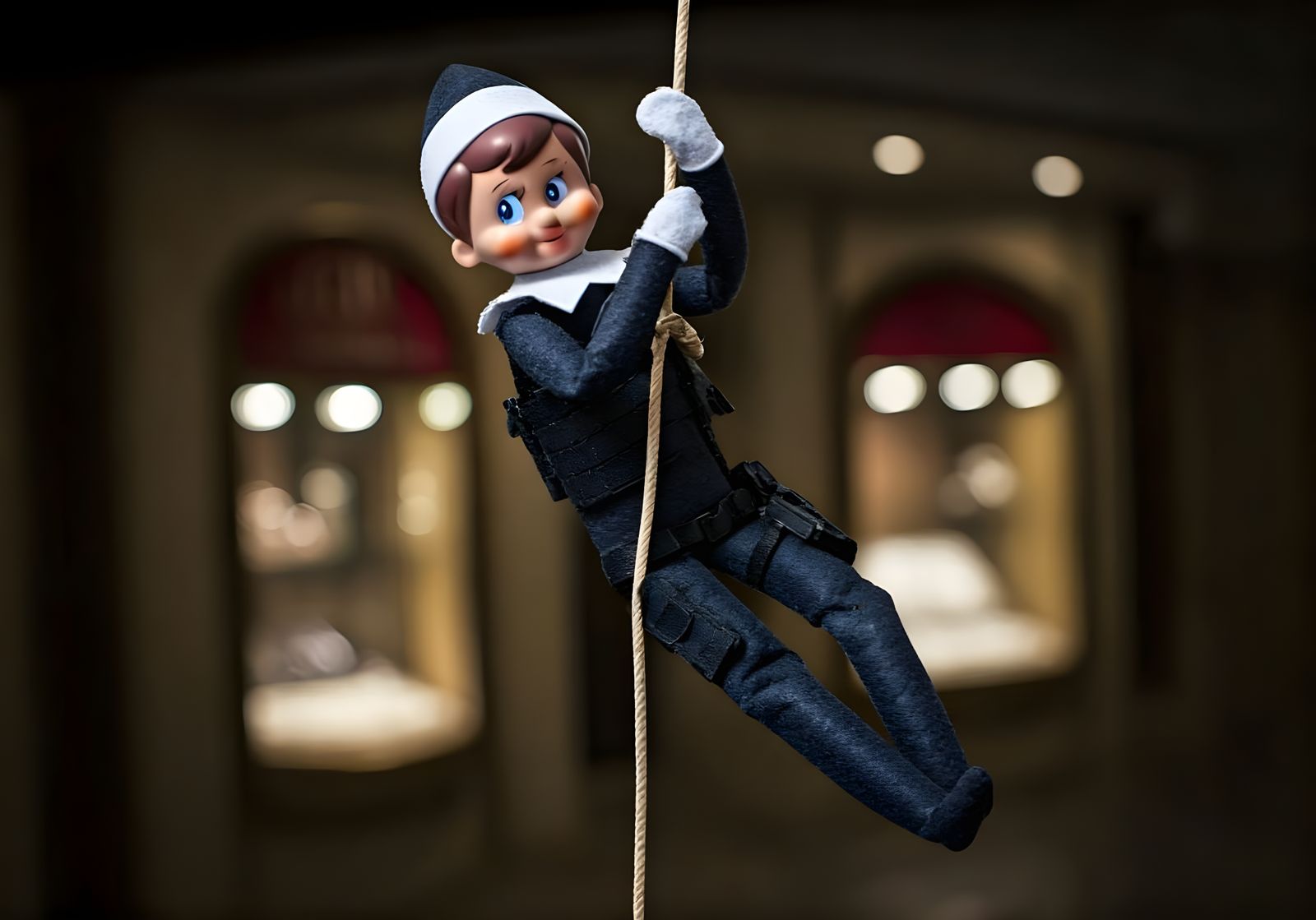 Elf in Tactical Gear Performs High-Stakes Heist