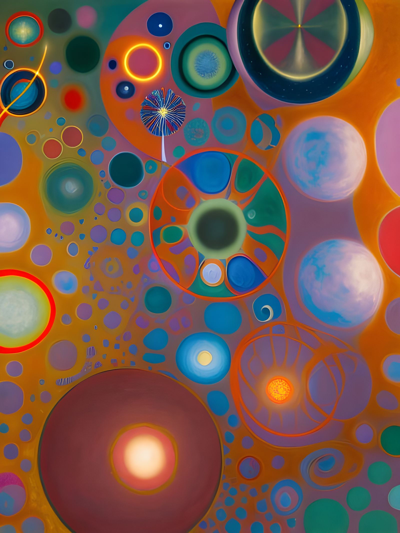 Surreal Pointillist Time-Space with Lens Flare