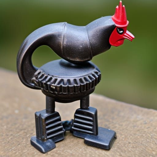 Steampunk Scientific Rooster Robot