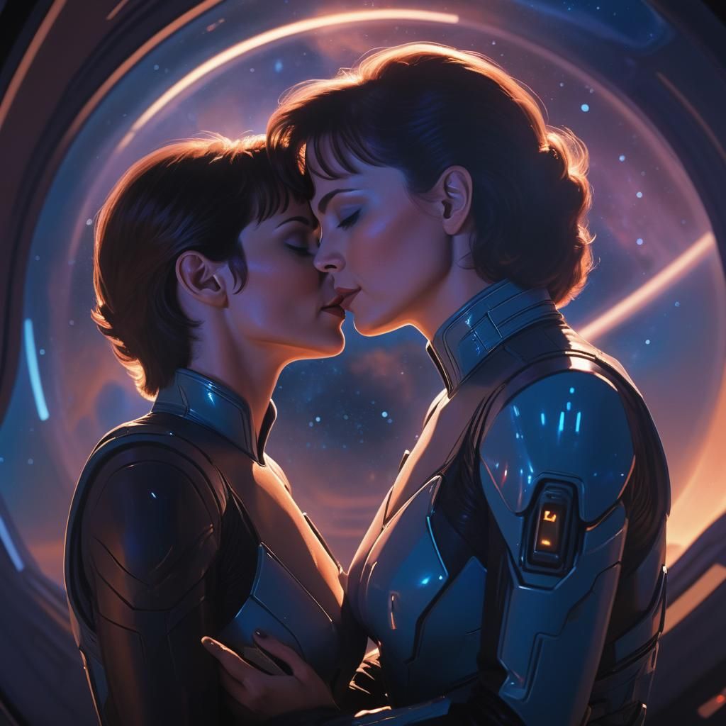 Kira and Ezri's Tender Kiss in Deep Space Nine
