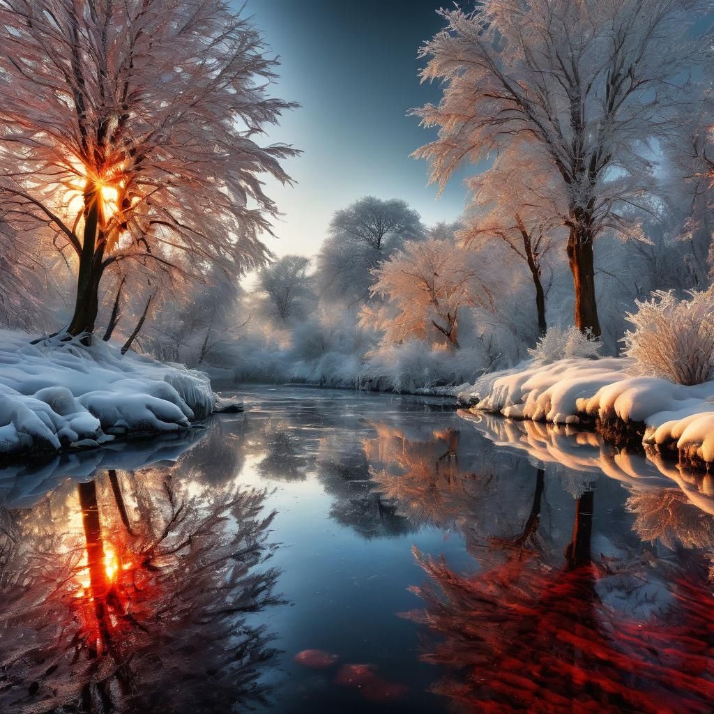 Cosmic Autumn Forest in Surreal Digital Art