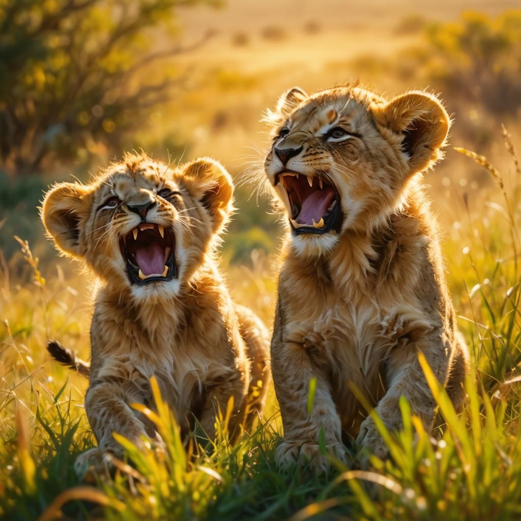 Practising our roar