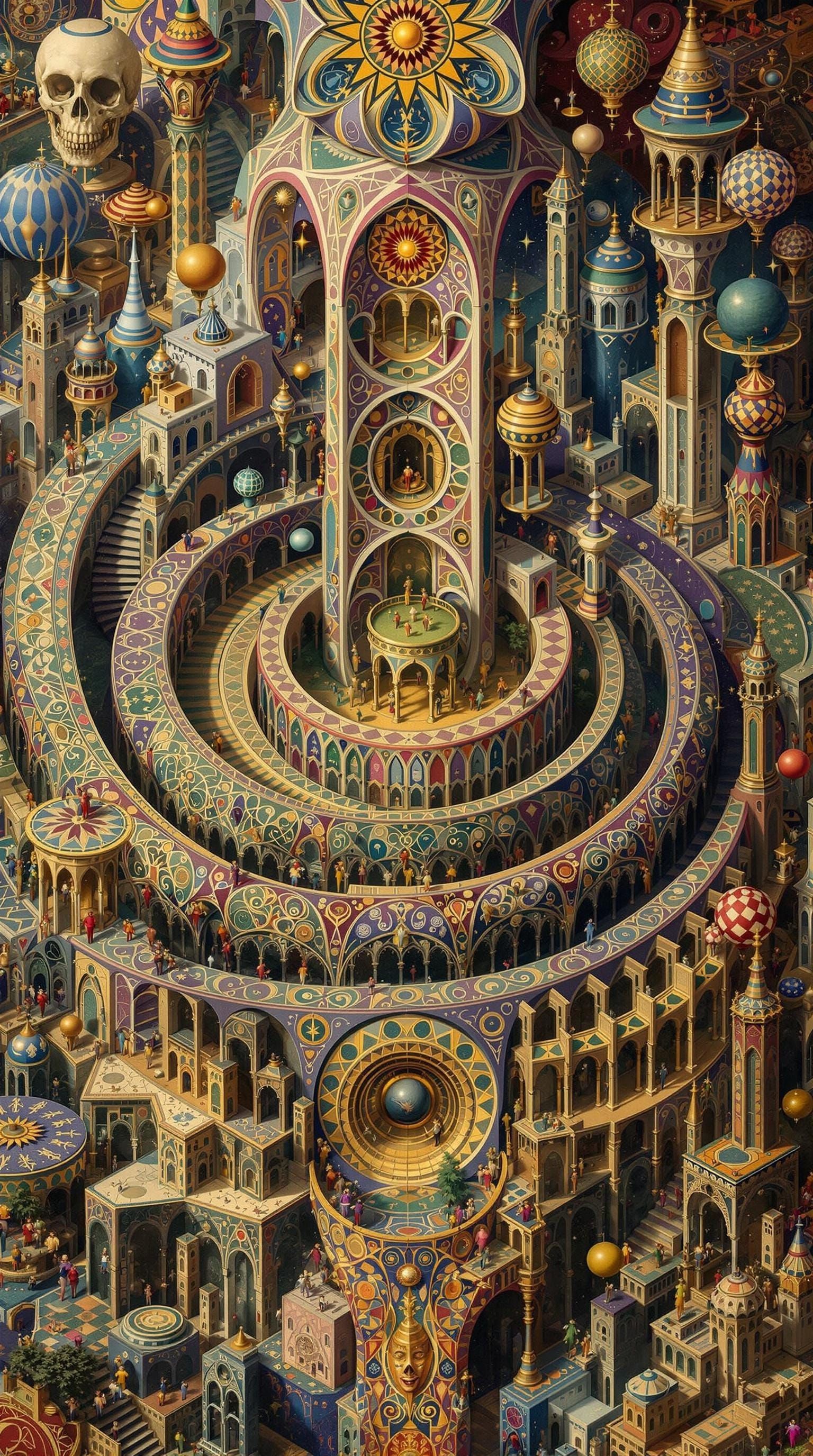 Surreal Isometric Geometry in Maximalist Style