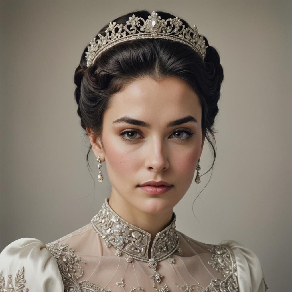 Young Woman in Silk Gown: Professional Portrait