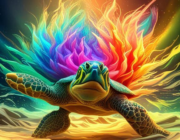 Rainbow turtle