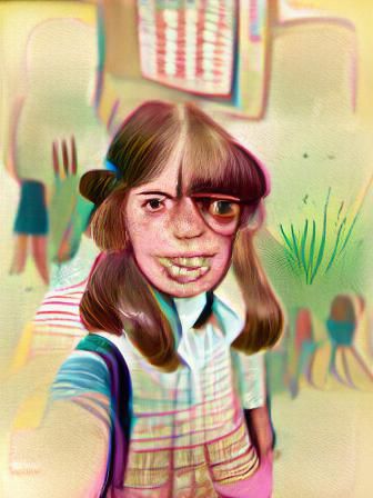 Eerie 1960s Portrait of an Elementary School Girl