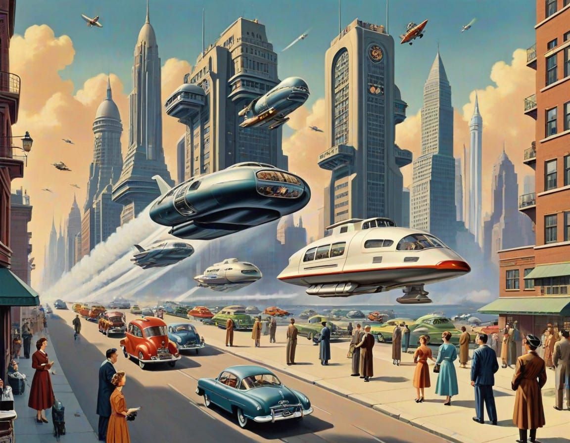 What people in the 1950's predicted life in cities in 2025 would look like
