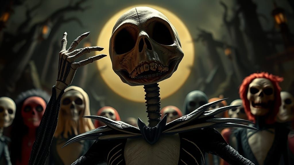 Nightmare Before Christmas: Halloween Town in High Resolutio...