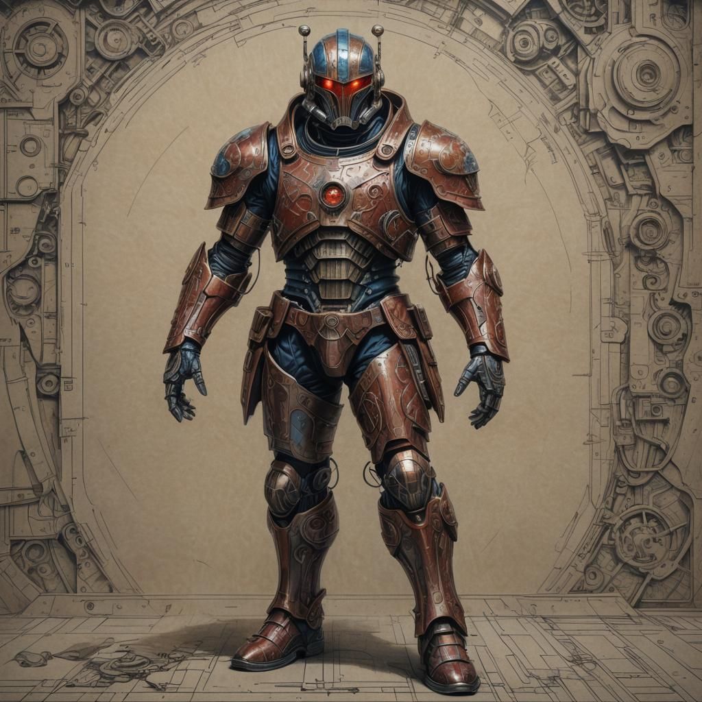 Macabre Half-Orc War Veteran in Dark Fantasy Style