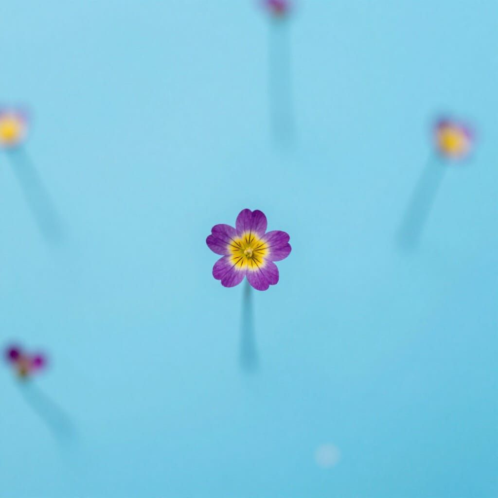 Tiny Colorful Flower with Cinematic Lighting