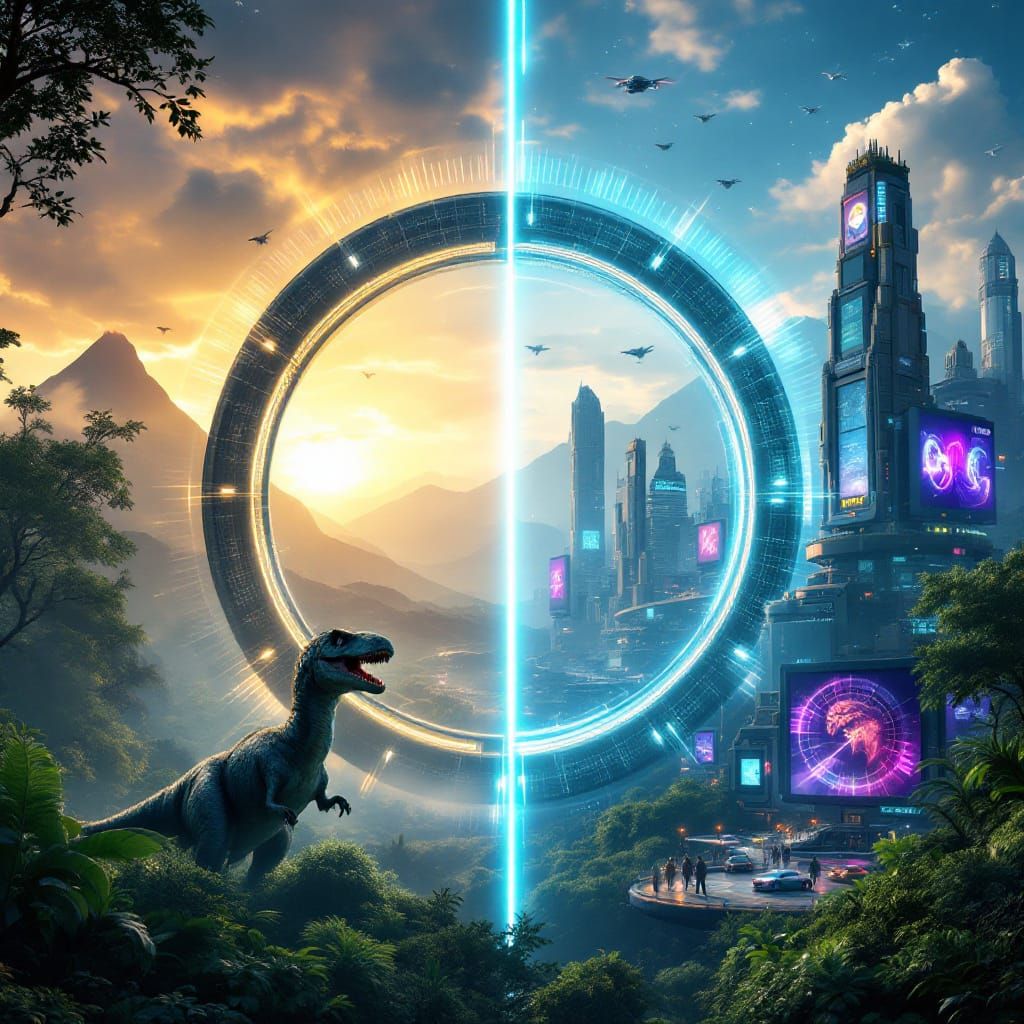 Time Machine Portal: Past Meets Future