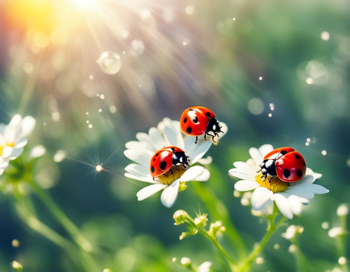 Ladybugs in Divine Sunshine