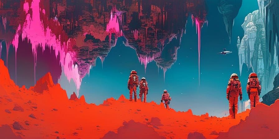 Astronauts Explore Alien Planet in Film Noir Style