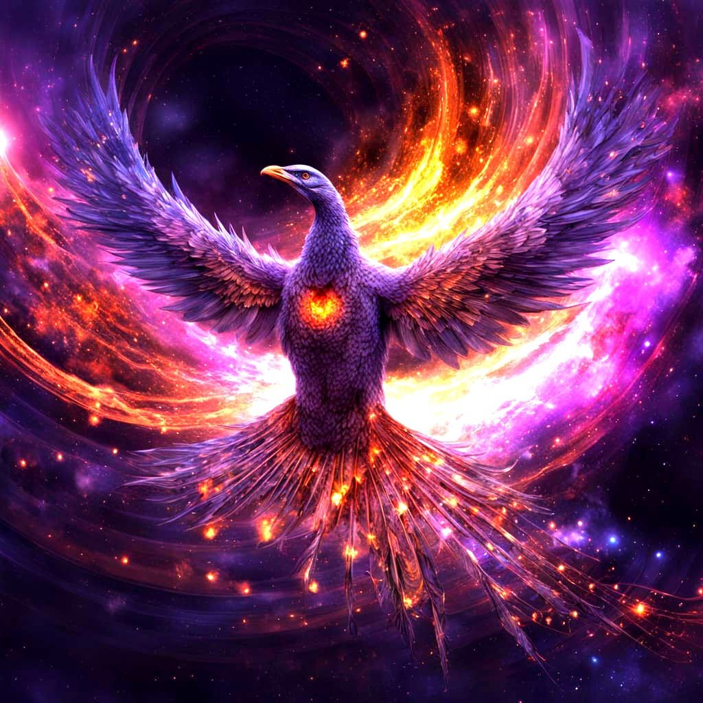 Biomechanical Phoenix Ascending from Black Hole