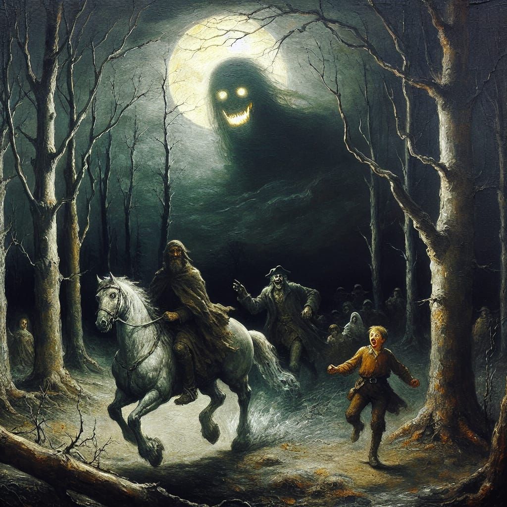 Erlkönig: A Germanic Folklore Tale in Oil