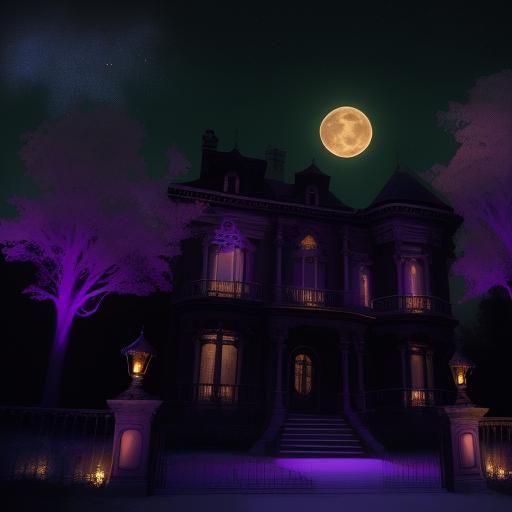 Haunted Italianate Mansion with Art Nouveau Embossed Glass