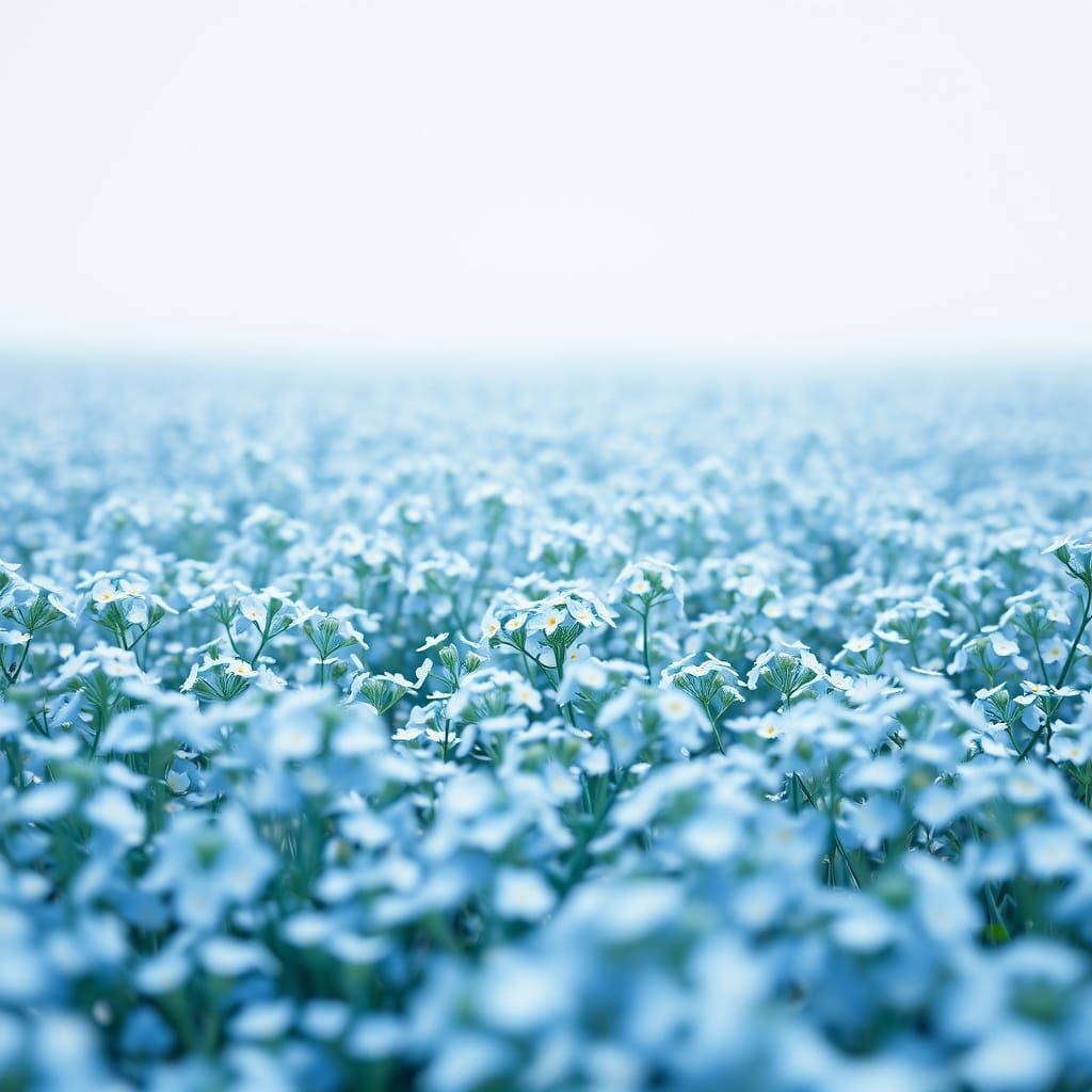 Forget-Me-Not Flowers: Botanical Digital Art