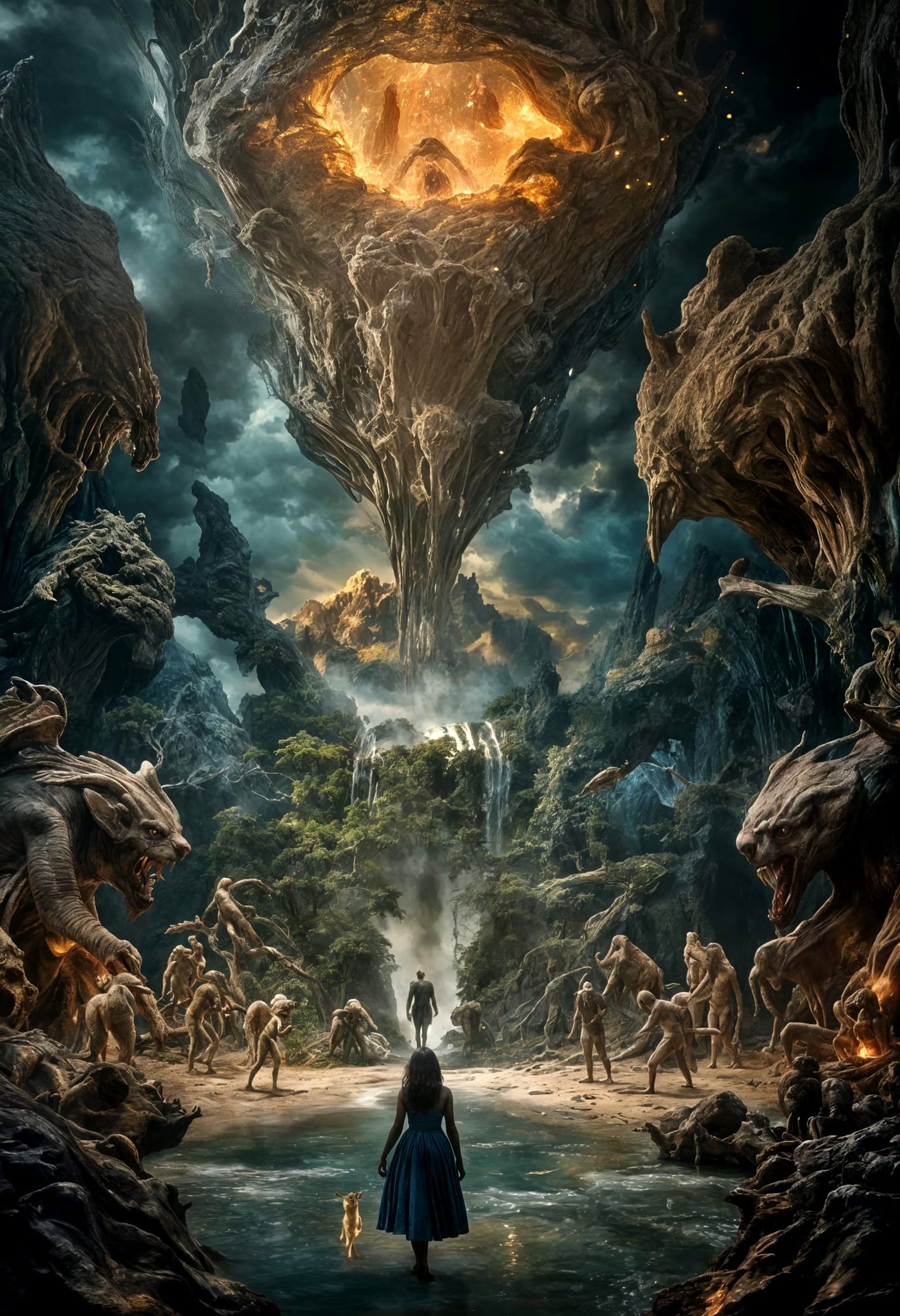 Alien Party in Hyperrealistic Style