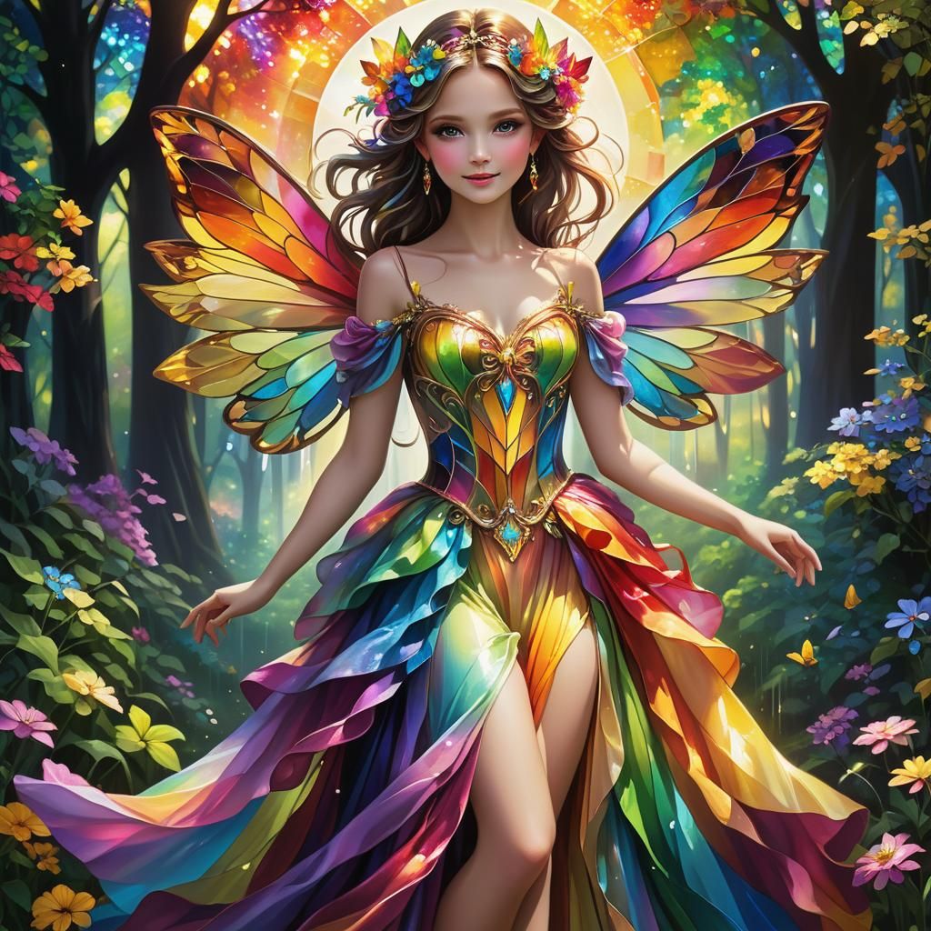 A rainbow fairy