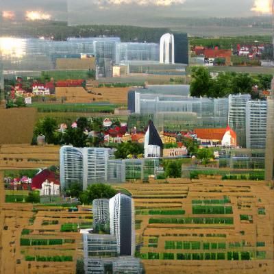AI-Generated Agroforestry Cityscape
