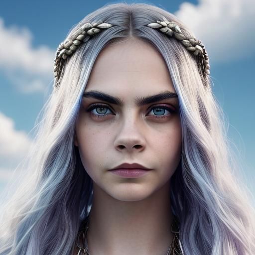 Greek Goddess with Rainbow Hair in Unreal Engine