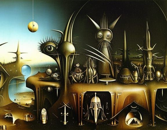 Surreal Alien World Inspired by Bosch and Giger